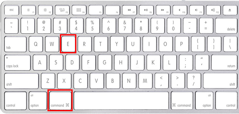 Command + E